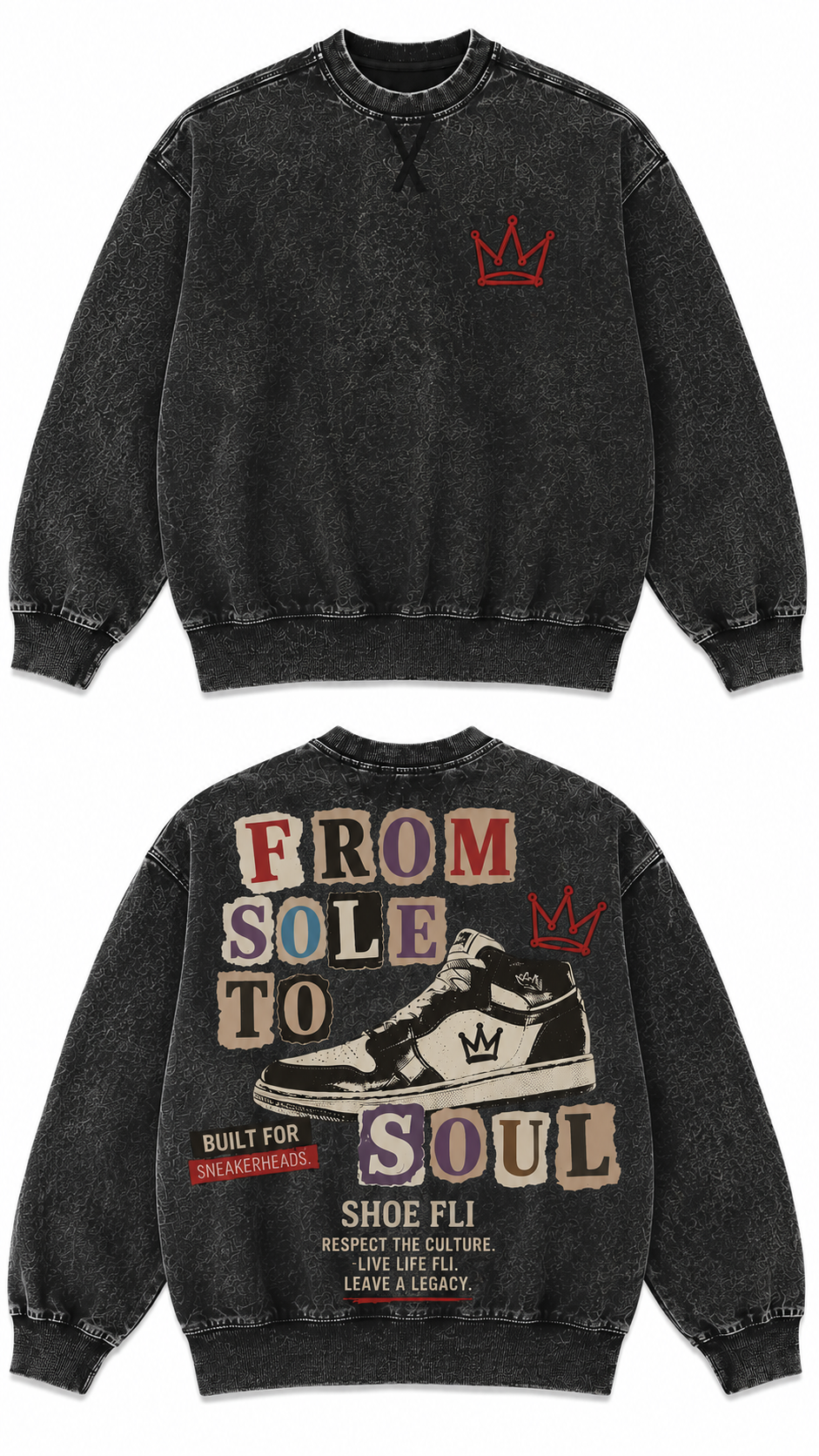THE SOLE TO SOUL MINERAL WASH SWEATER