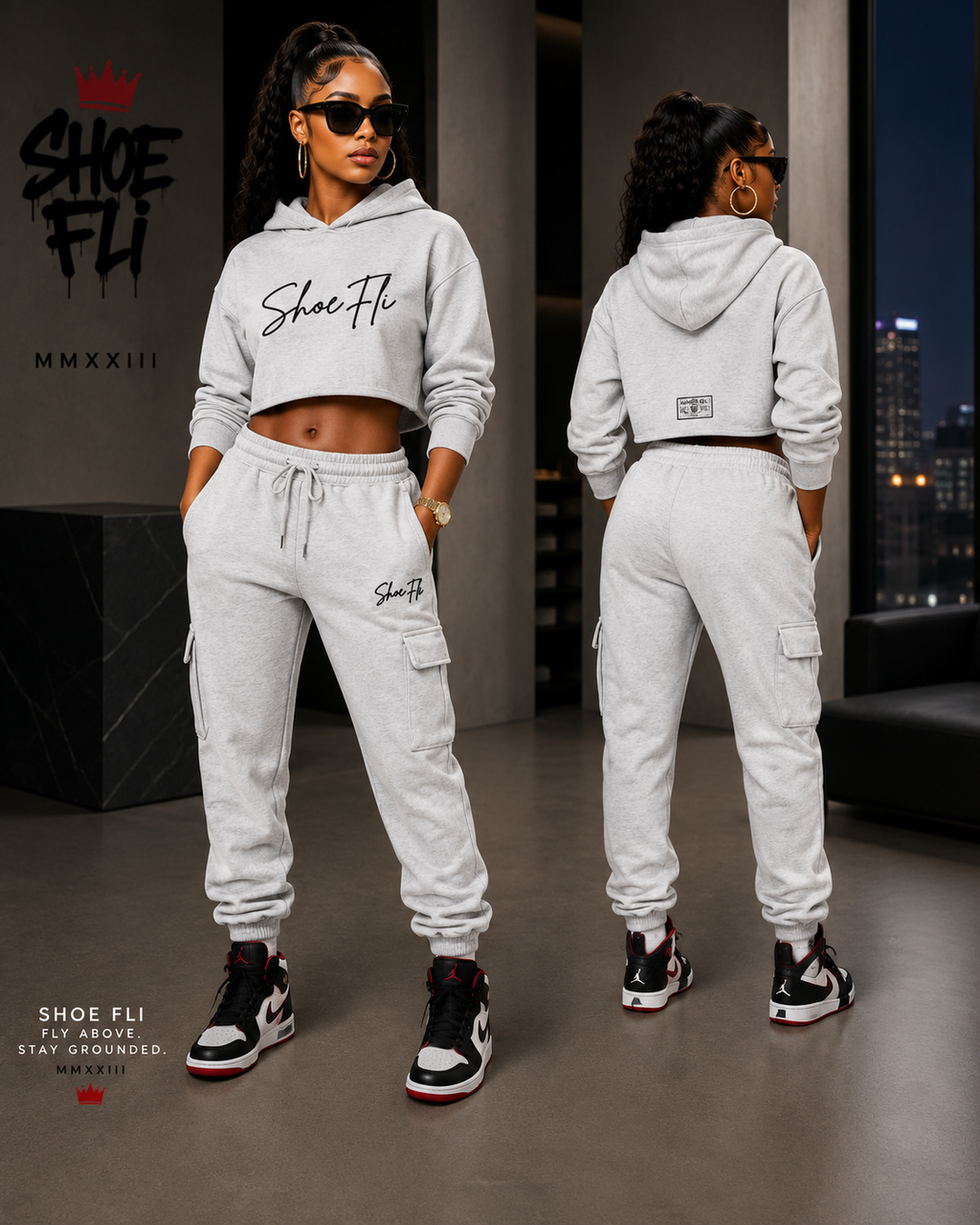 Shoe Fli Women's Essential Cropped Hoodie