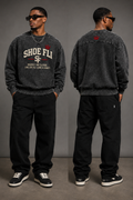 Shoe Fli Unisex Mineral Wash Boxy Sweatshirt