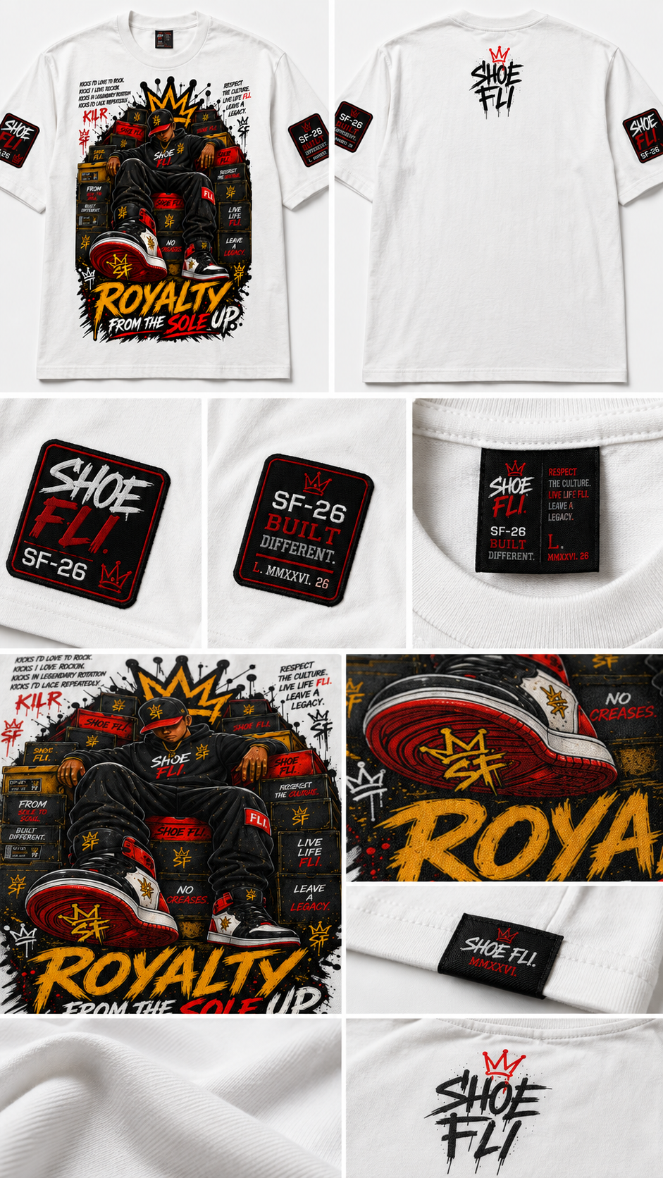 Royalty From The Sole Up Sketch Collection Graphic Tee
