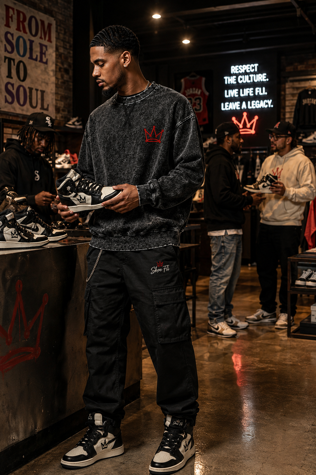THE SOLE TO SOUL MINERAL WASH SWEATER
