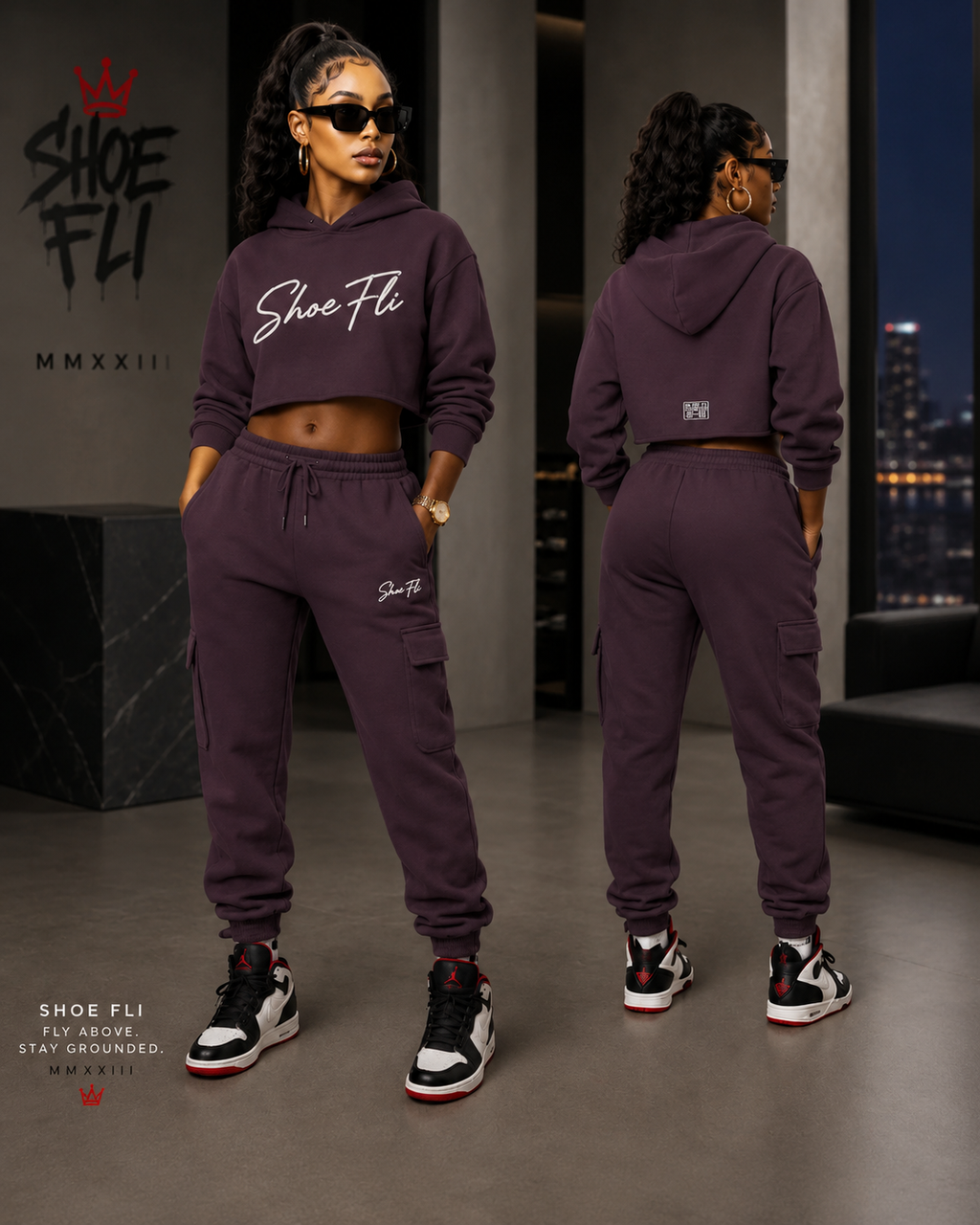 Shoe Fli Women's Essential Cropped Hoodie