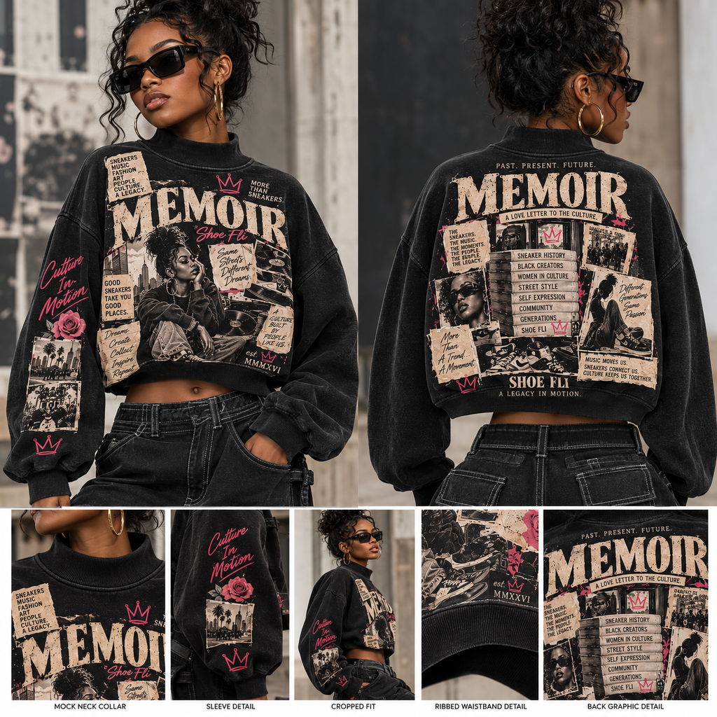 Memoir Women's Women’s Crop Mock Neck Sweatshirt