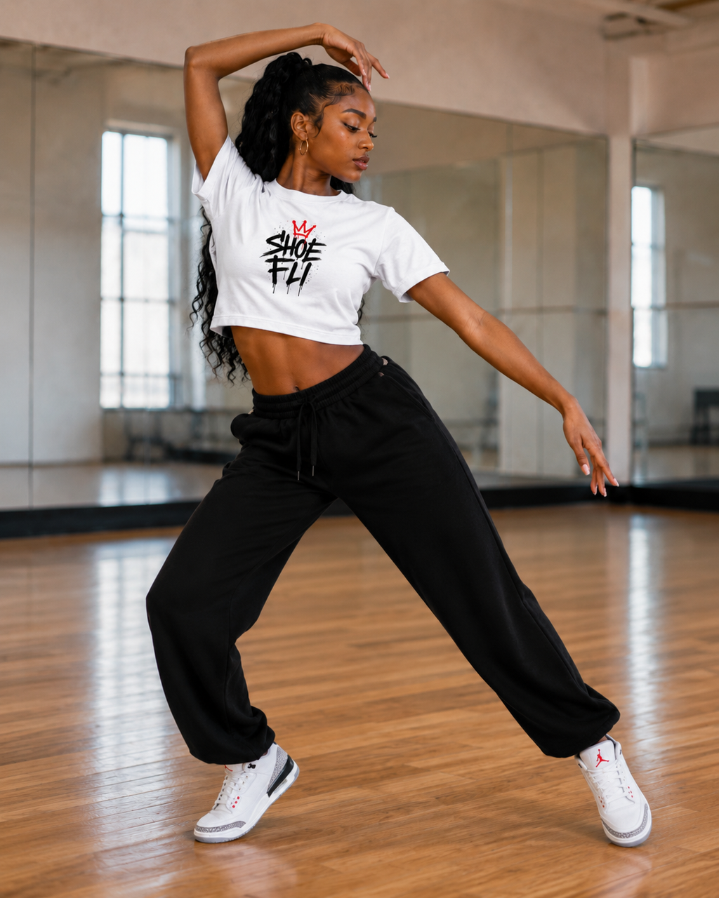 Shoe Fli Crop T white