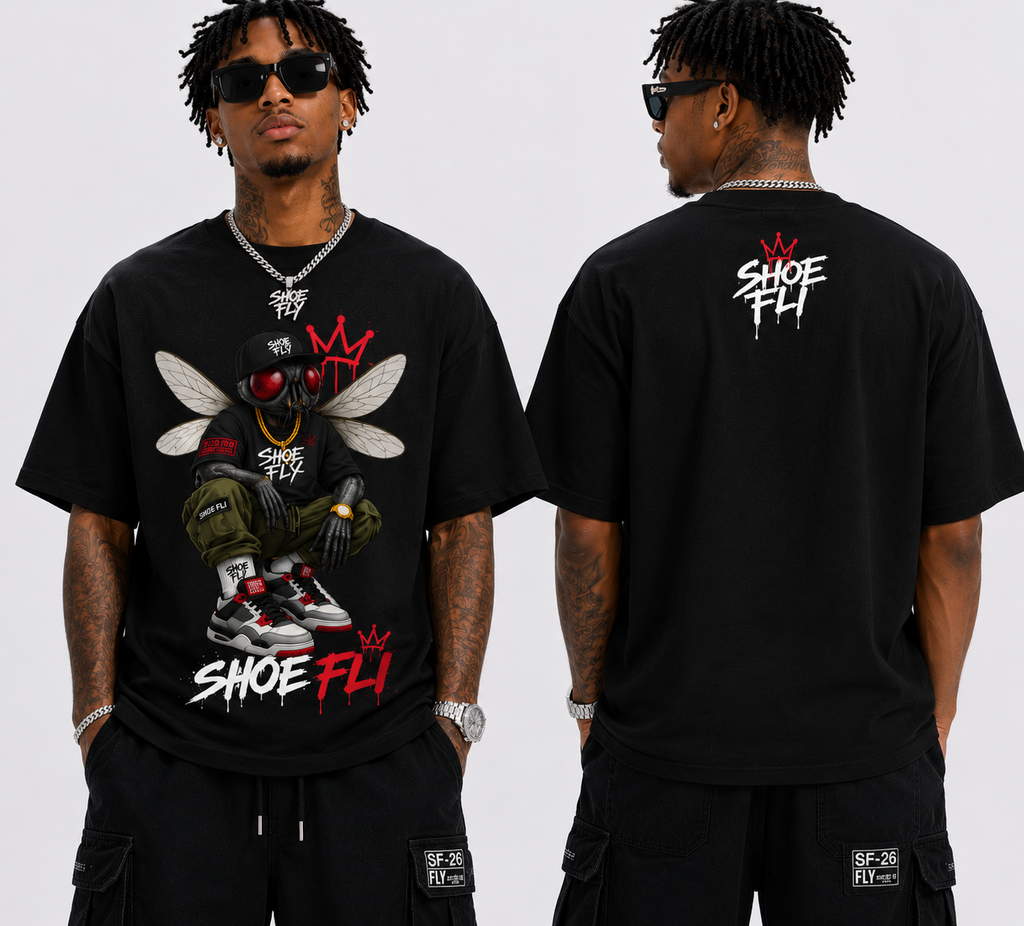 Shoe Fli® Fli Guy Heavyweight Sneakerhead Tee – Premium Streetwear Cotton T-Shirt