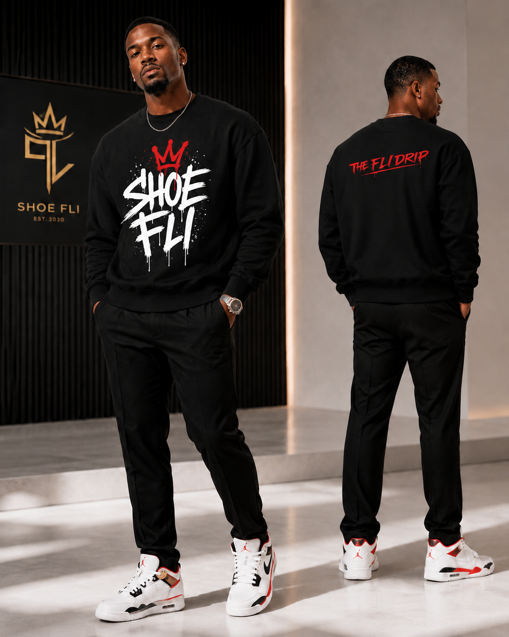 SHOE FLI Graffiti Logo Premium Sweater