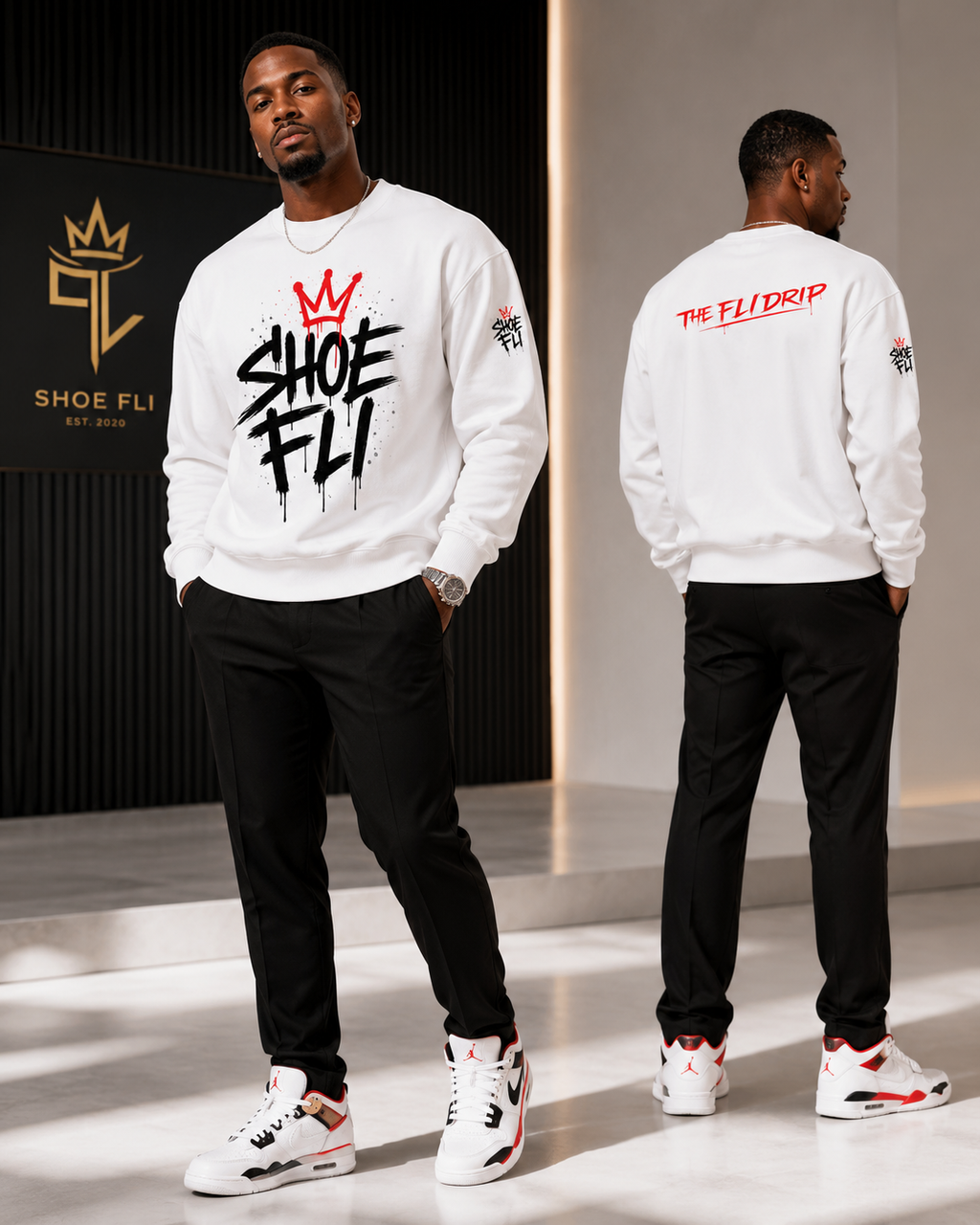 SHOE FLI Graffiti Logo Premium Sweater
