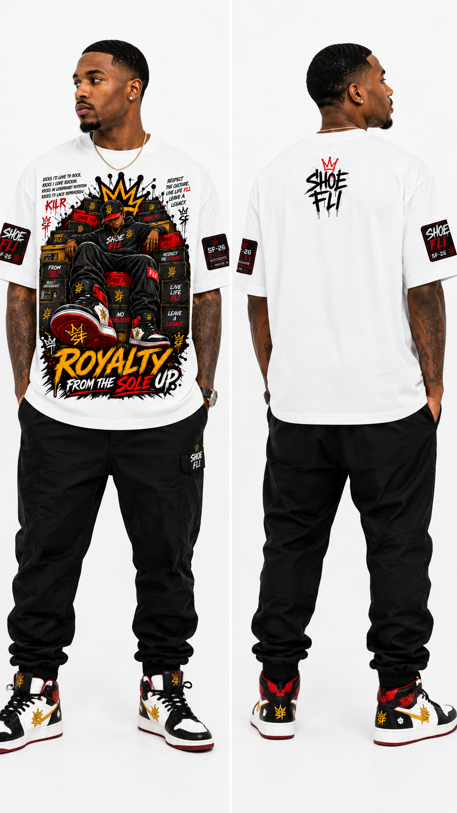 Royalty From The Sole Up Sketch Collection Graphic Tee