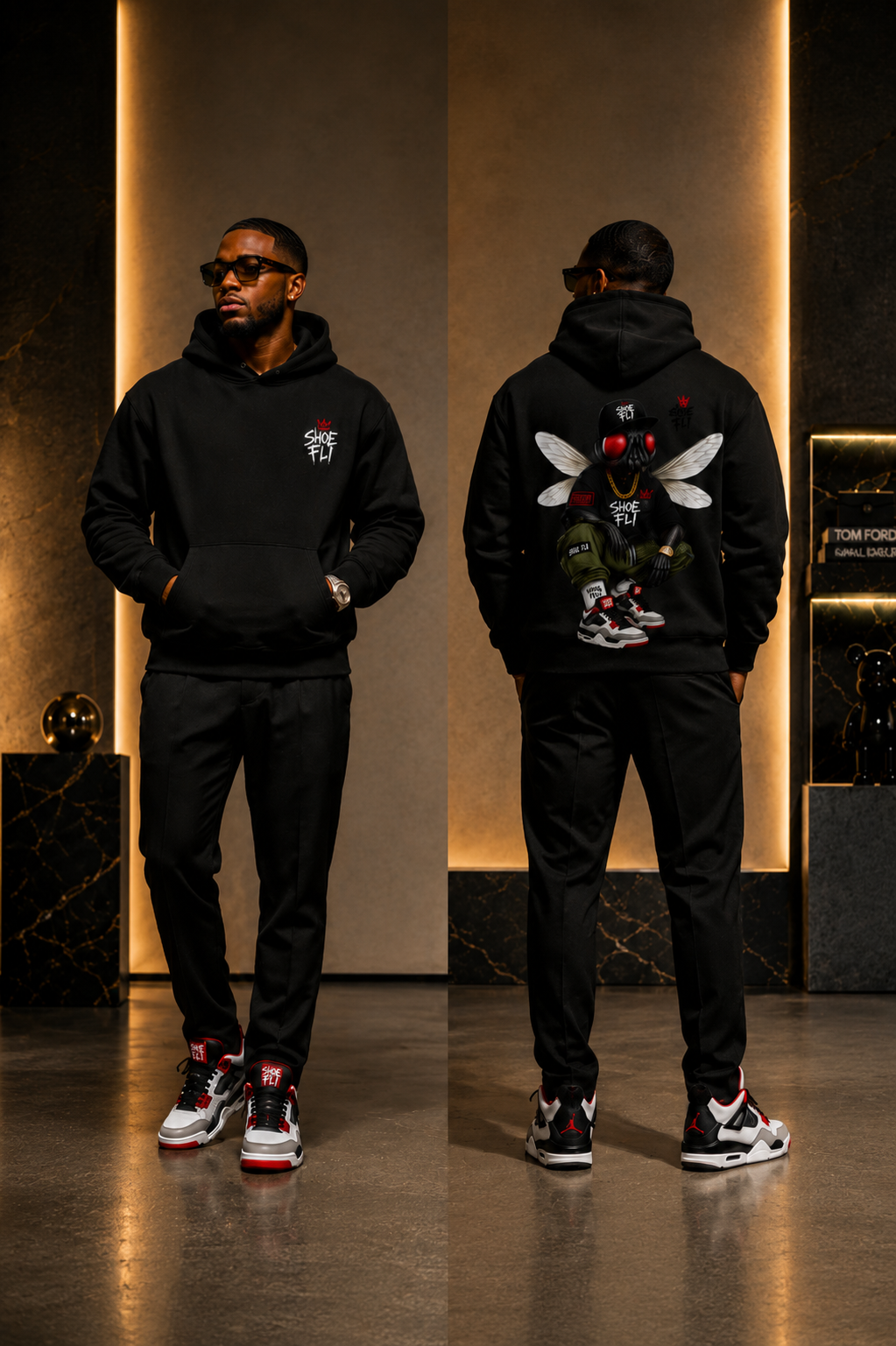 Shoe Fli left Chest Signature Heavyweight Hoodie