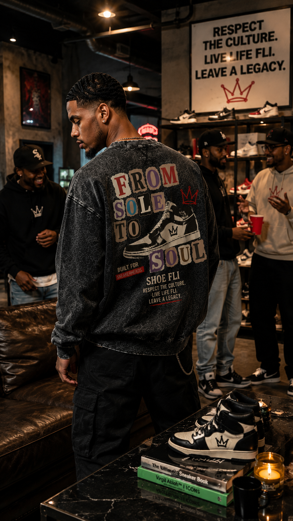 THE SOLE TO SOUL MINERAL WASH SWEATER