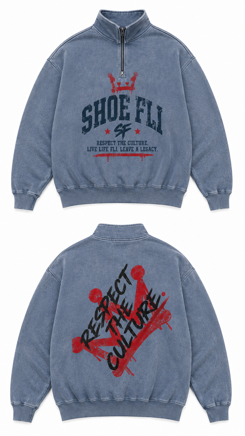 Shoe Fli Vintage Washed Fleece Sweater