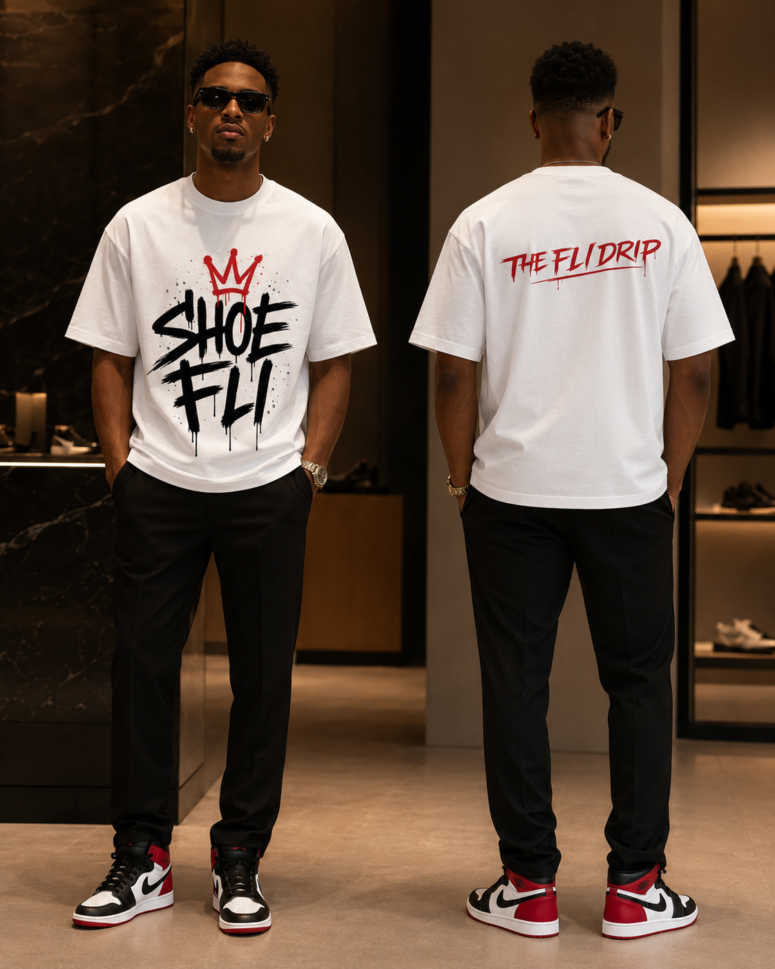 Shoe Fli Signature Heavyweight Tee – “The Fli Drip” Edition