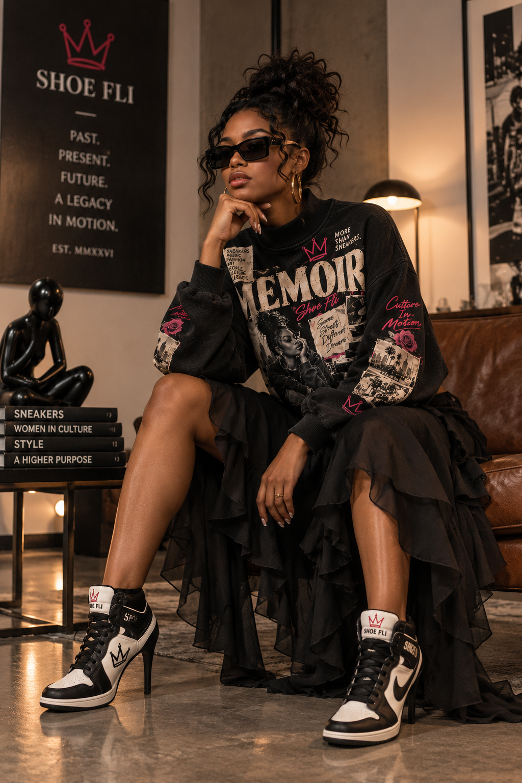 Memoir Women's Women’s Crop Mock Neck Sweatshirt