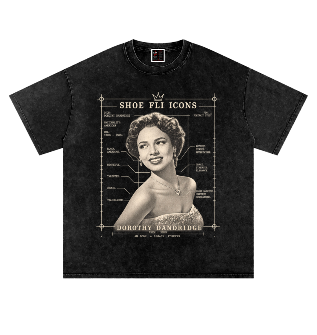 Dorothy Dandridge Snow Washed Oversized Cotton T-Shirt