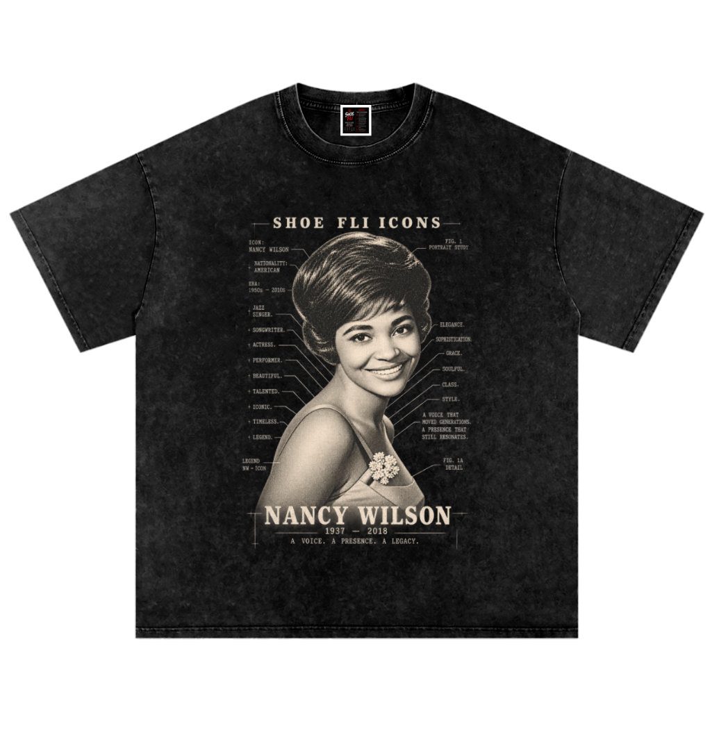 Nancy Wilson Snow Washed Oversized Cotton T-Shirt