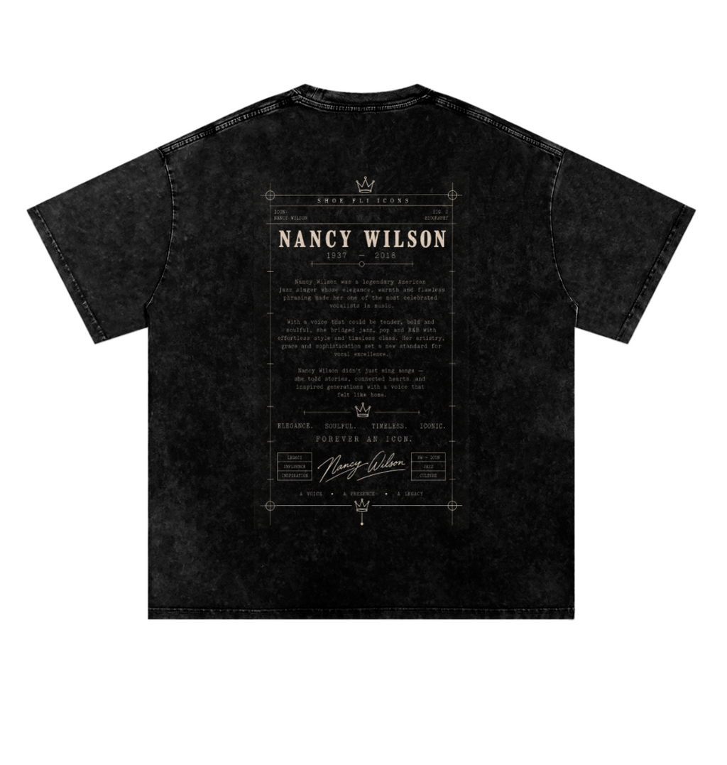 Nancy Wilson Snow Washed Oversized Cotton T-Shirt