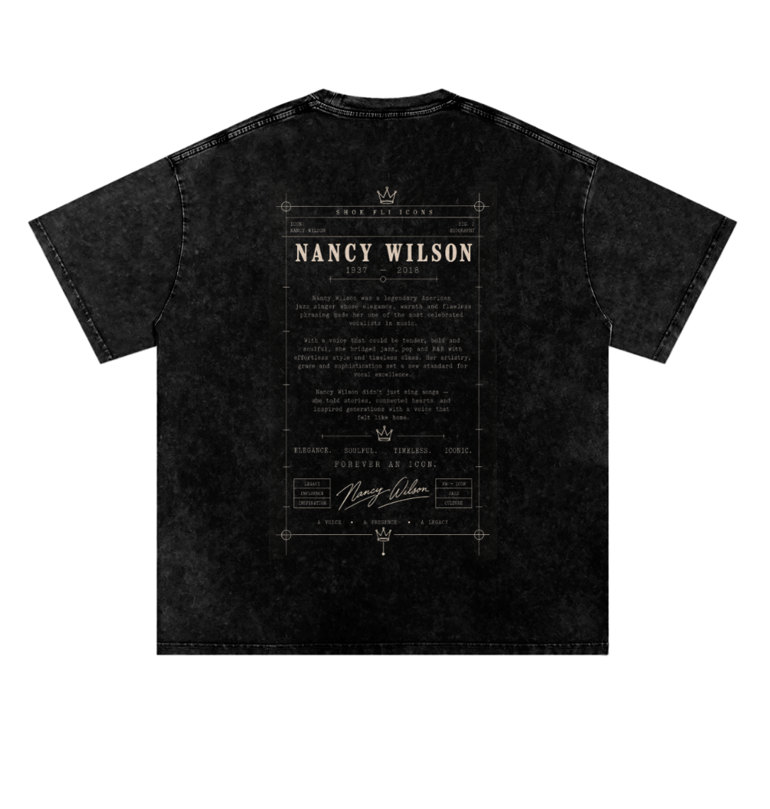Nancy Wilson Snow Washed Oversized Cotton T-Shirt