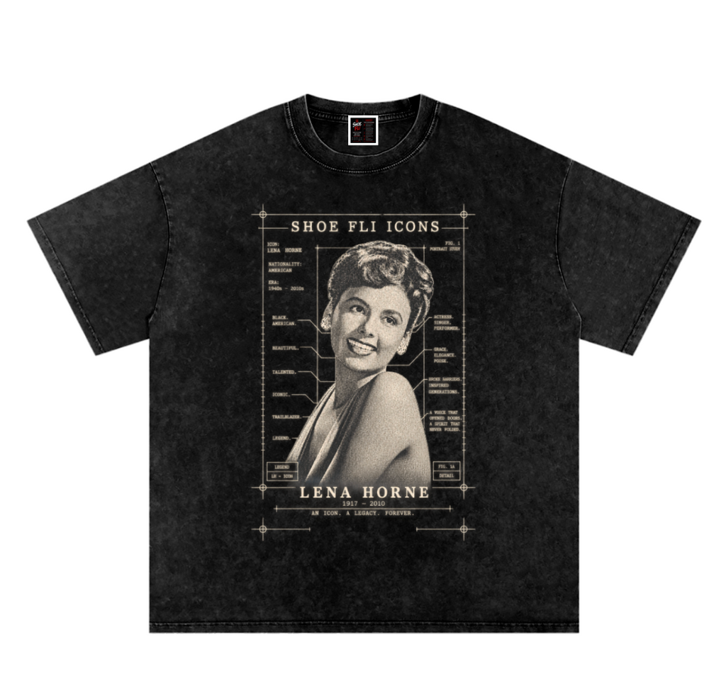 Lena Horne Snow Washed Oversized Cotton T-Shirt