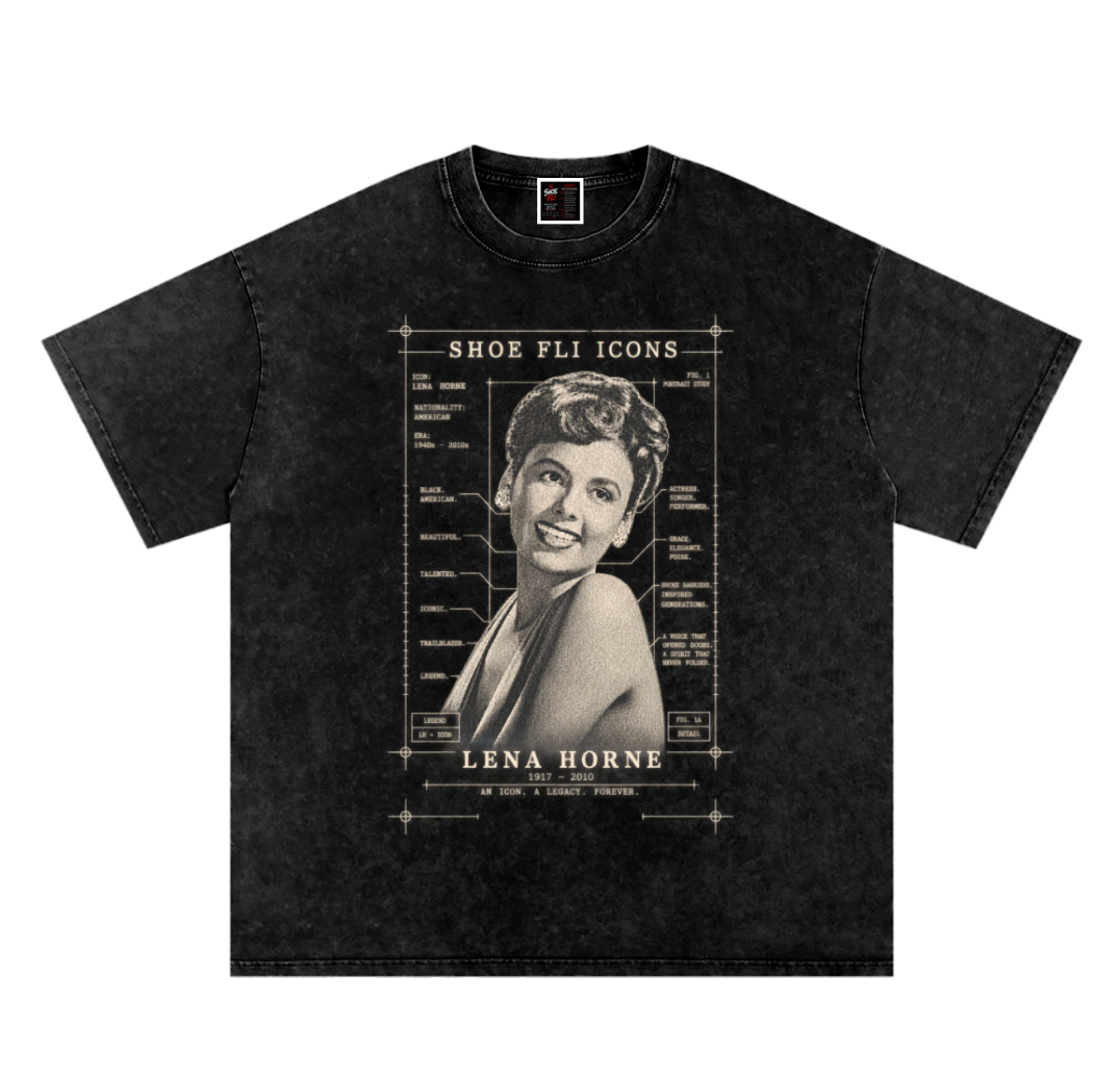 Lena Horne Snow Washed Oversized Cotton T-Shirt