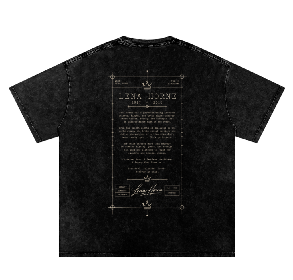 Lena Horne Snow Washed Oversized Cotton T-Shirt