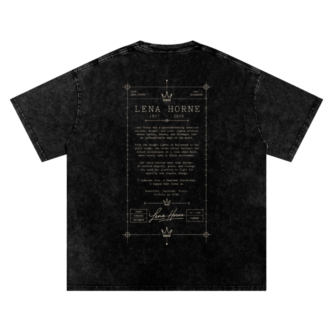 Lena Horne Snow Washed Oversized Cotton T-Shirt