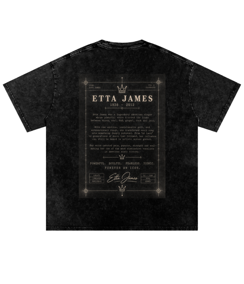 Etta James Snow Washed Oversized Cotton T-Shirt