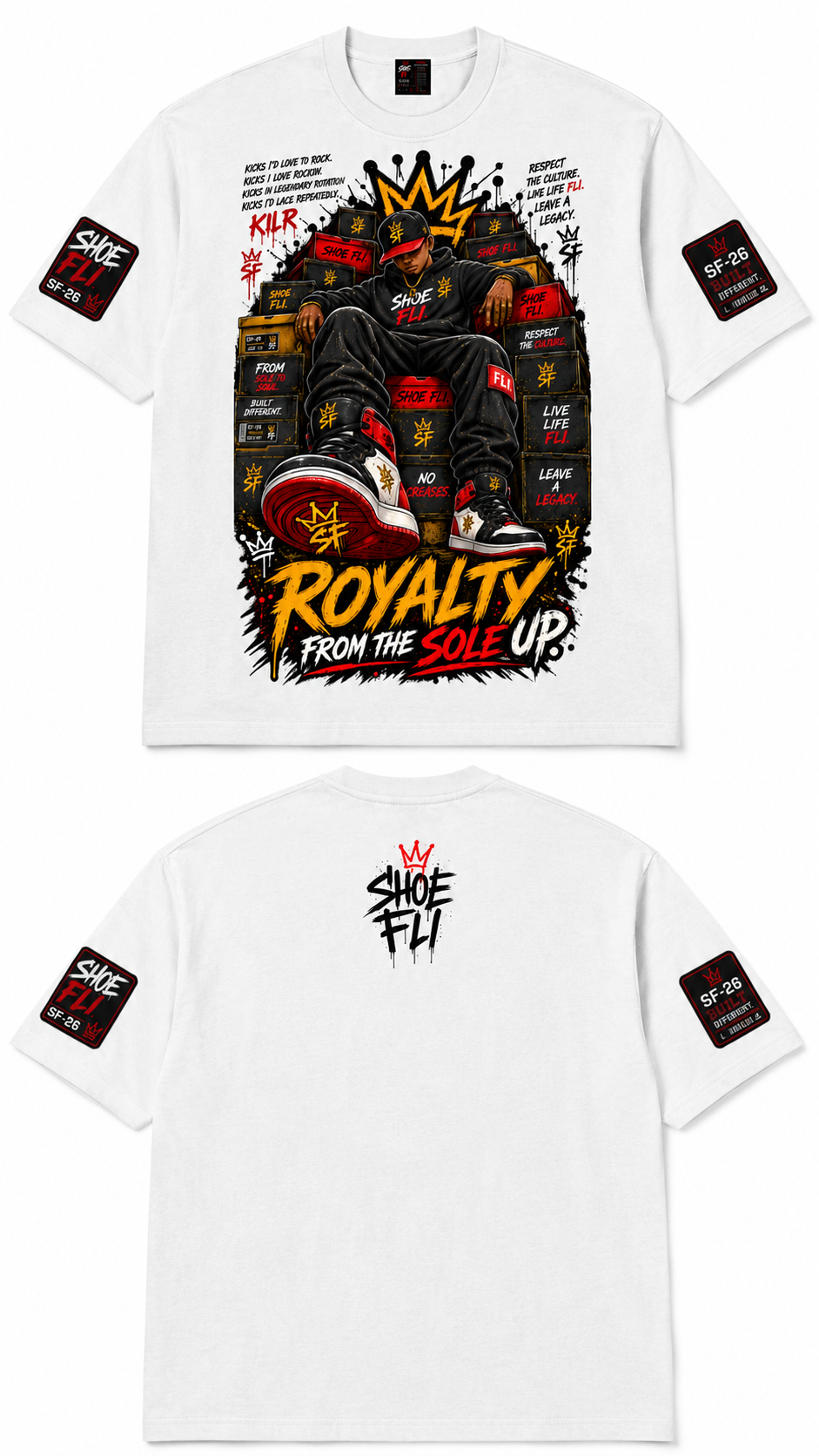 Royalty From The Sole Up Sketch Collection Graphic Tee