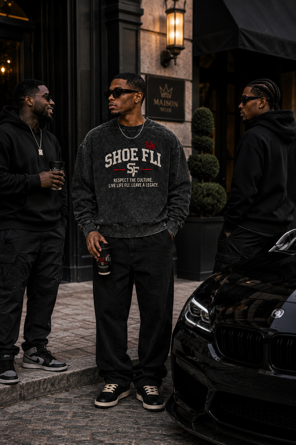 Shoe Fli Unisex Mineral Wash Boxy Sweatshirt
