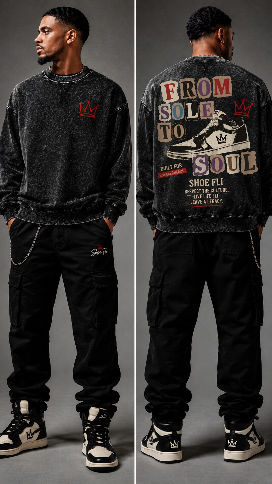 THE SOLE TO SOUL MINERAL WASH SWEATER