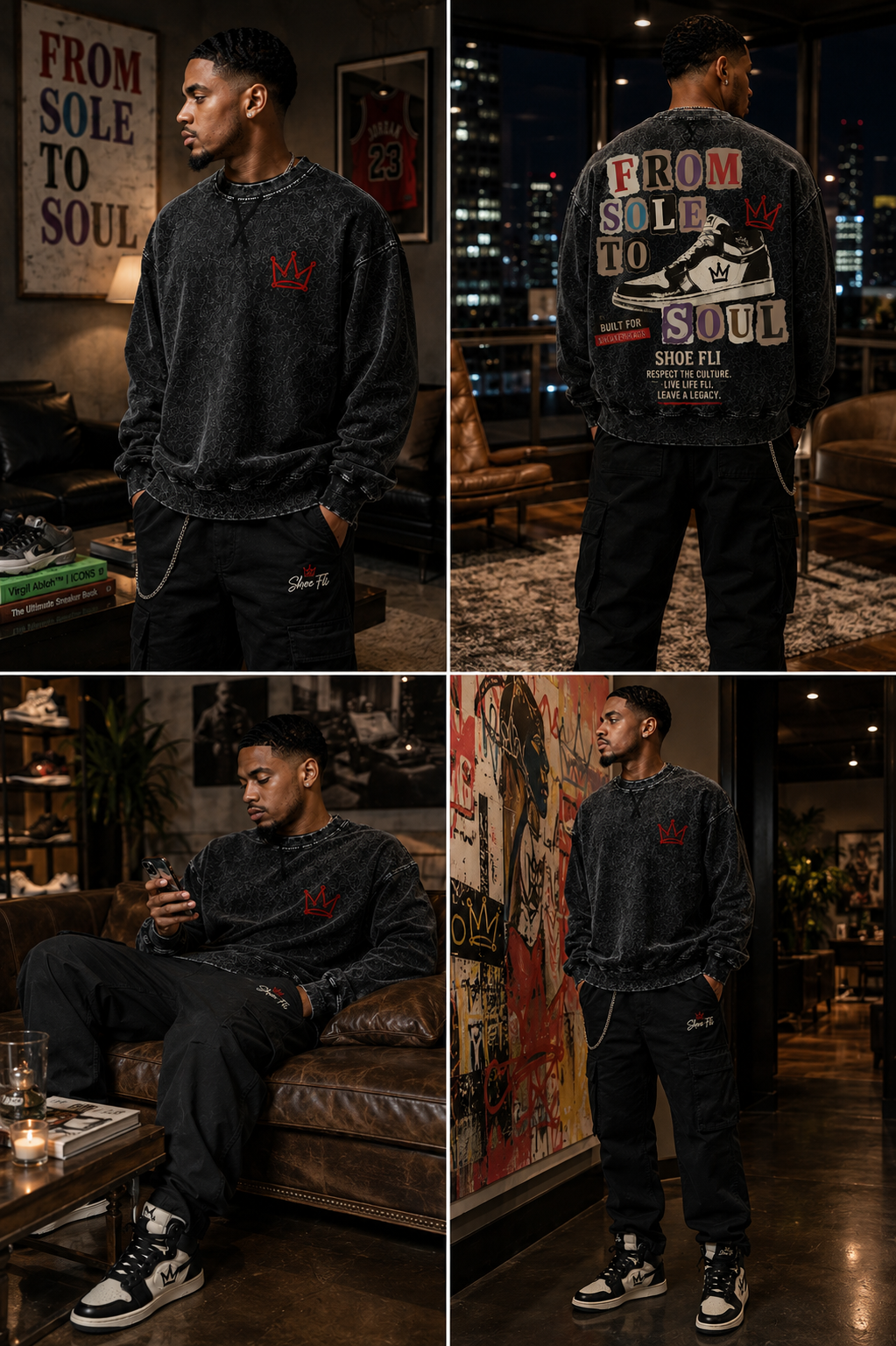 THE SOLE TO SOUL MINERAL WASH SWEATER