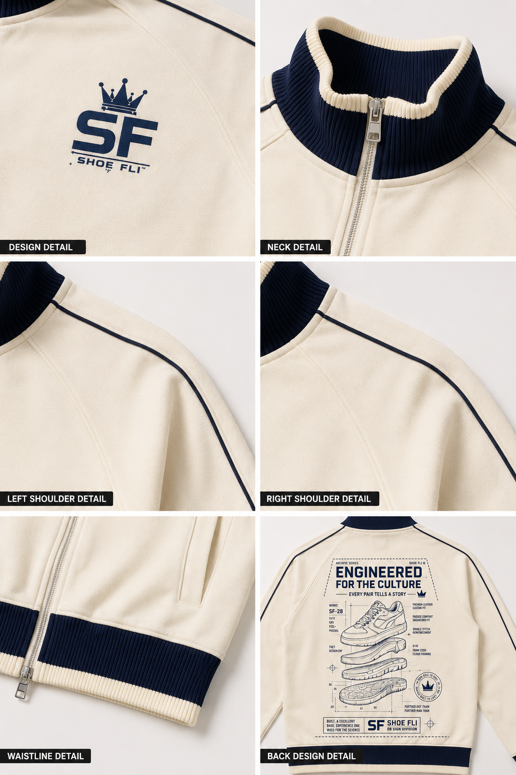 Shoe Fli Raglan Sleeve Zip Track Jacket