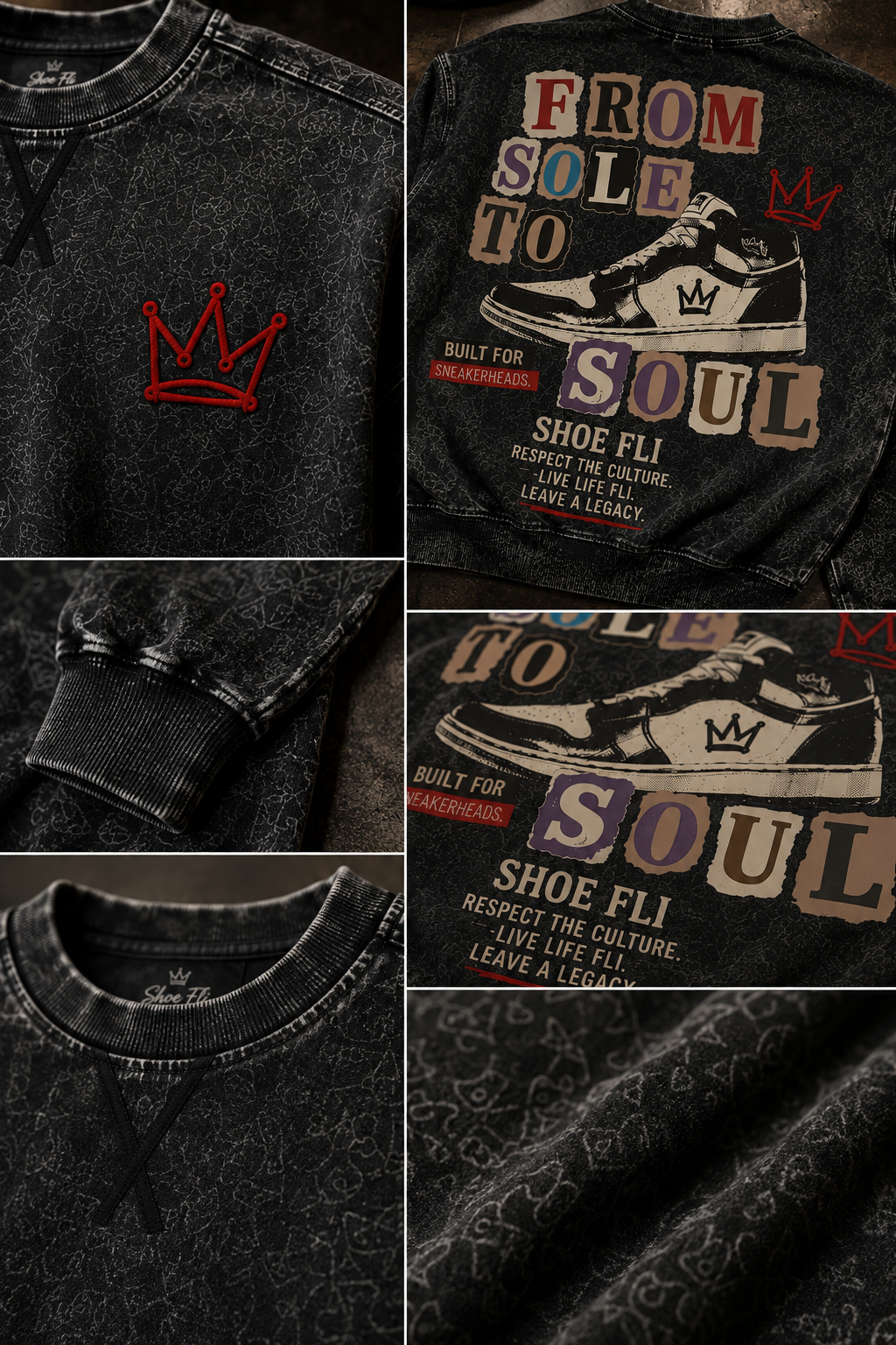 THE SOLE TO SOUL MINERAL WASH SWEATER